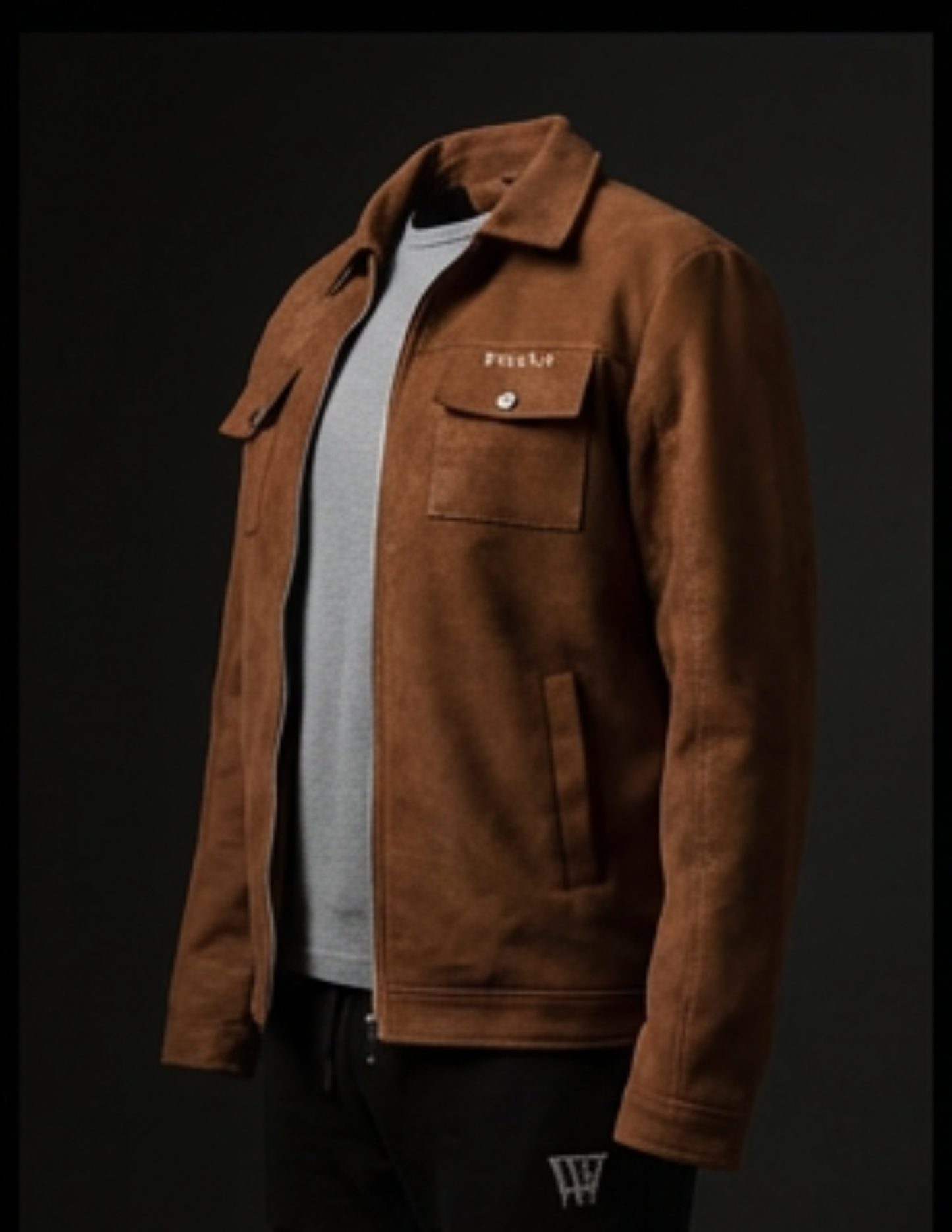 STRETCH SUEDE JACKET CAMEL BROWN