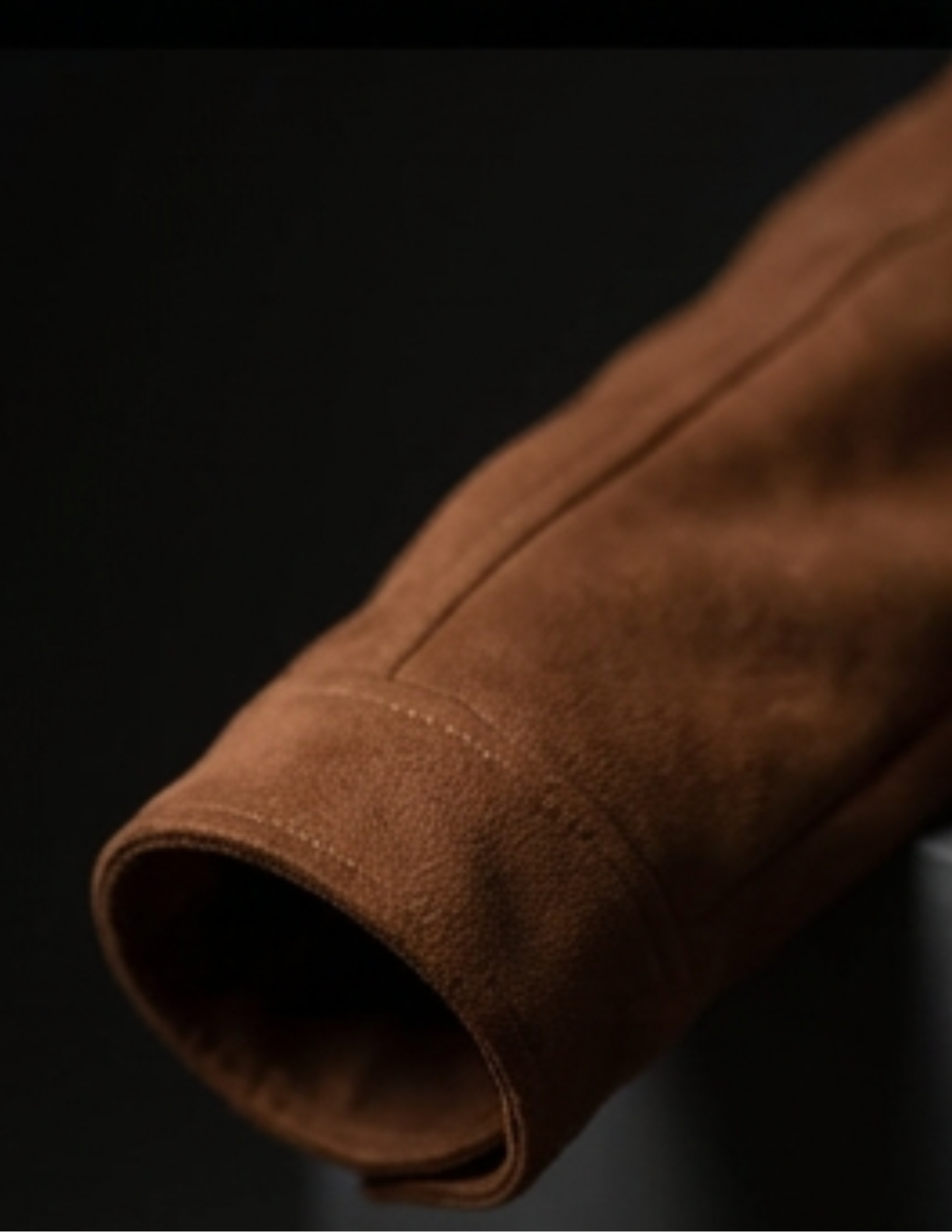 STRETCH SUEDE JACKET CAMEL BROWN
