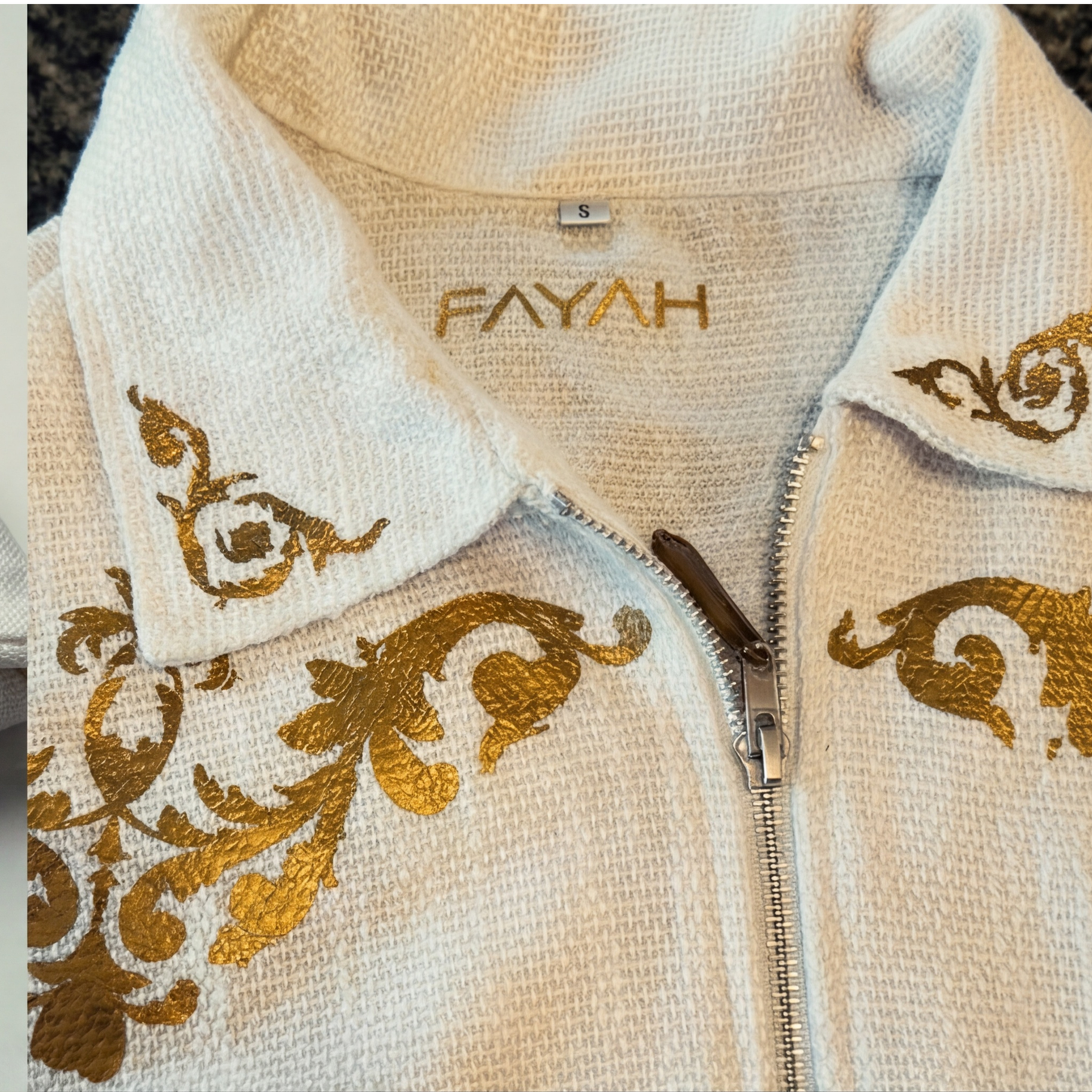 AURELIUS CREAM WOVEN  Jacket by FAYAH ATELIER