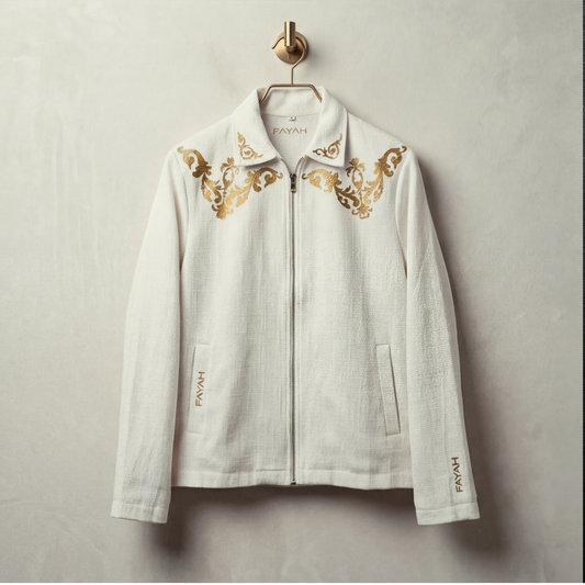 AURELIUS CREAM WOVEN  Jacket by FAYAH ATELIER