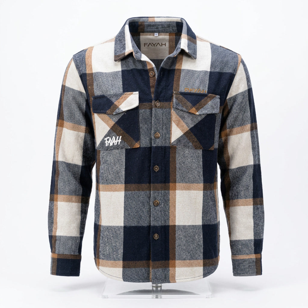 CORDELL BRUSHED FLANNEL PLAID LIGHTWEIGHT JACKET